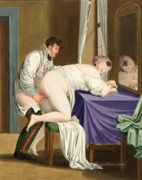 Desnudo Painting - Mann penetriert Georg Emanuel Opiz caricatura Sexual
